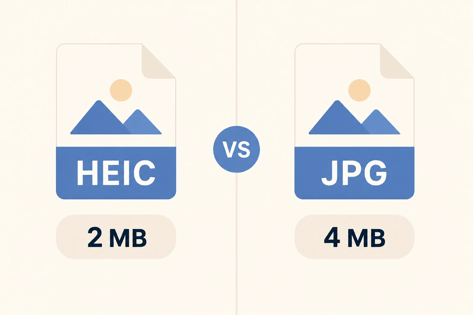 Confronto formati HEIC vs JPG