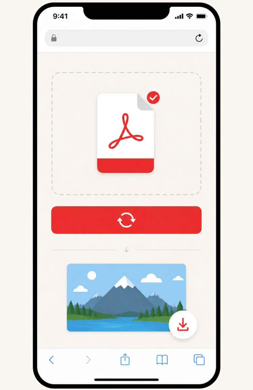 PDF to JPG converter on iPhone