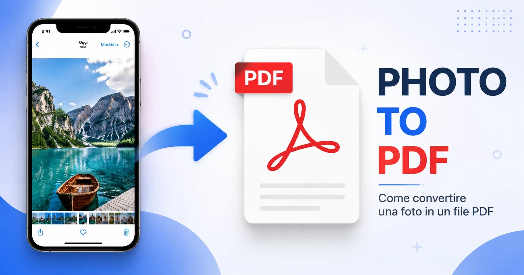 Convertire foto in PDF su iPhone